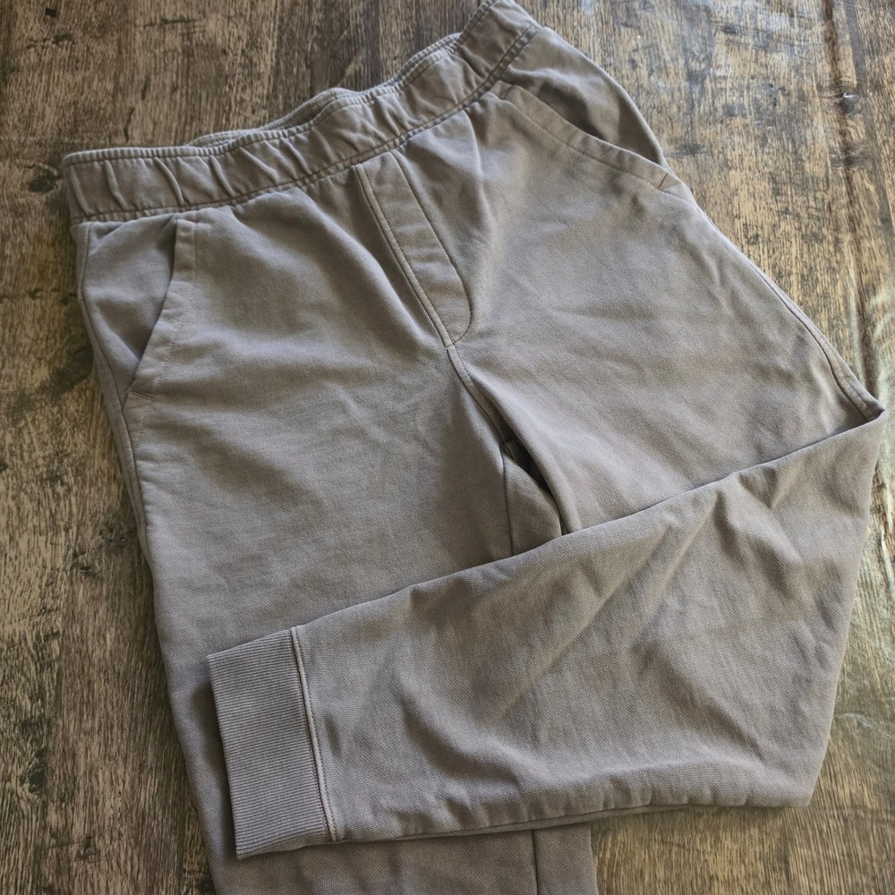 VRST Washed Twill Terry Jogger Mens Medium Mushroom Brown Pigment Dye NEW‎